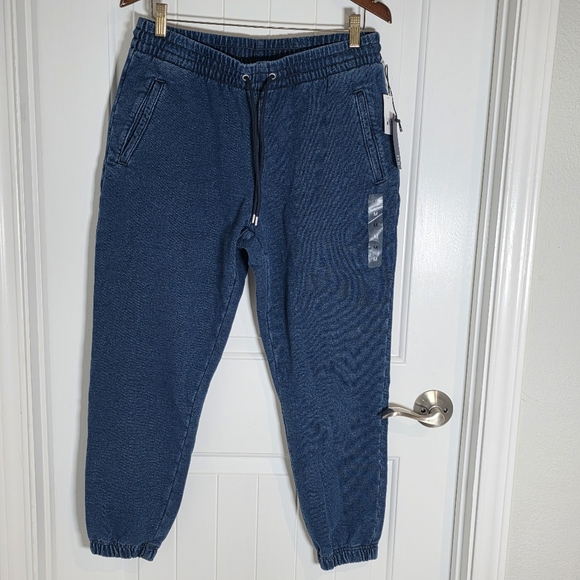 GAP Pants - NWT Gap Blue Denim Look‎ Sweatpants Joggers Sz Medium